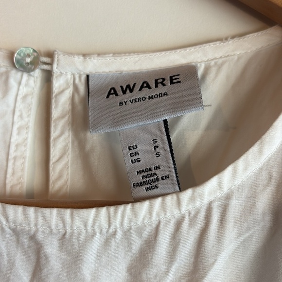 Aware by Vero Moda Puff Sleeve Dress White - Picture 3 of 11